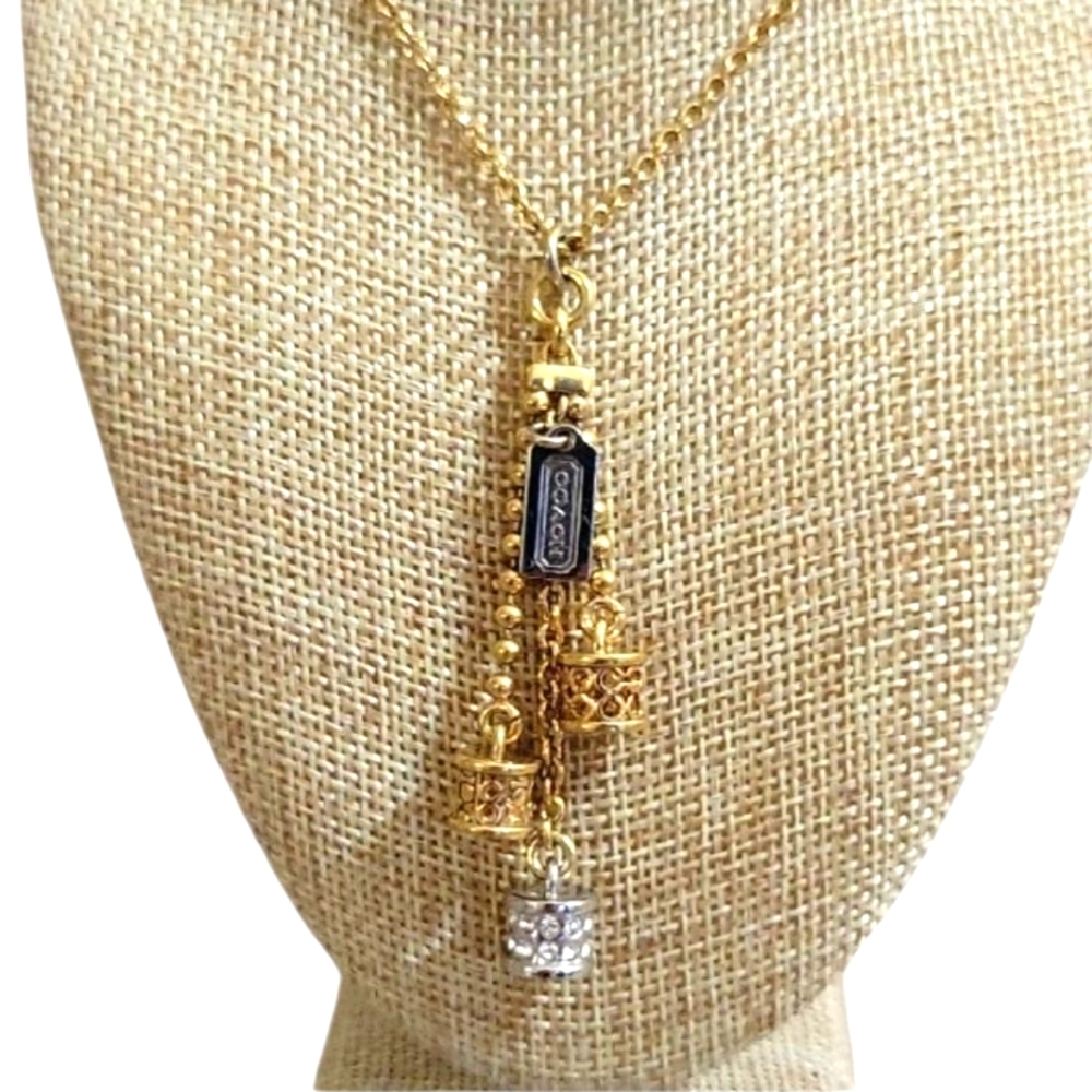Coach Gold and Silver Charm Necklace